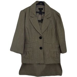 T. Milano Blazer and Skirt Set Gray Sz 14 Professional